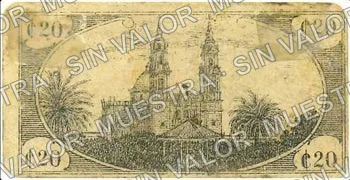 20 centavos, El Comercio de Zamora (M3152), reverso
