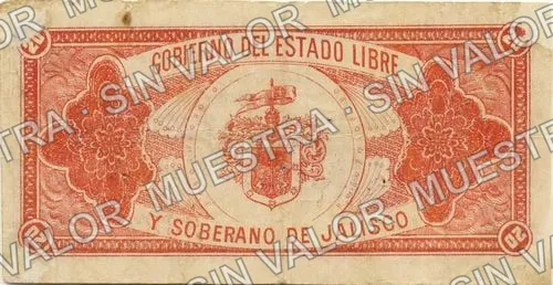 20 centavos, Gobierno del Estado 'AMORTIZADO' (M2315), reverso