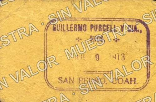 20 centavos, Guillermo Purcell y Cía. Sucs (M1153), reverso