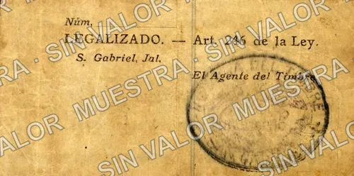 20 centavos, Hacienda de Apulco (M2599), reverso
