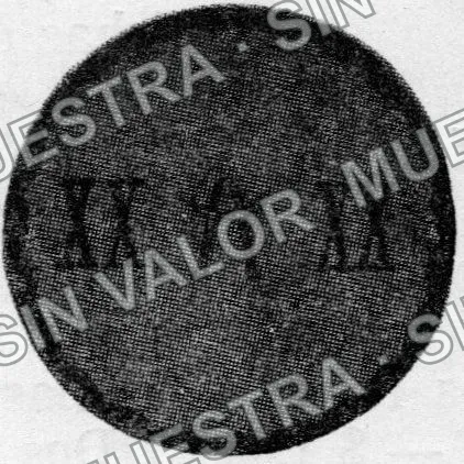 20 centavos, Hacienda de San Juan de los Arcos (M2664), reverso