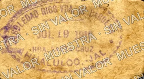 20 centavos, Hacienda de Santa Cruz (M2352), reverso