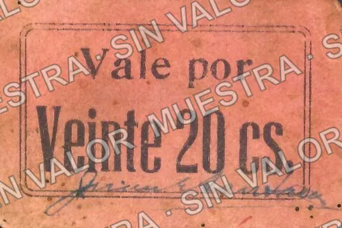 20 centavos, Hacienda el Ojo de Agua (M2697), anverso