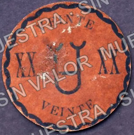 20 centavos, Hacienda San José de Gracia (M2712), reverso
