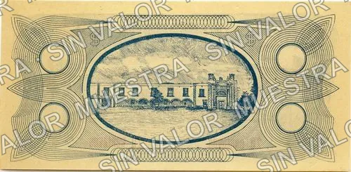 20 centavos, Hdas. de S. Miguel Solís y Anexas (M2857), reverso
