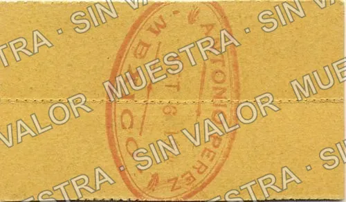 20 centavos, La America (M1302), M1302a 20c La America, reverso