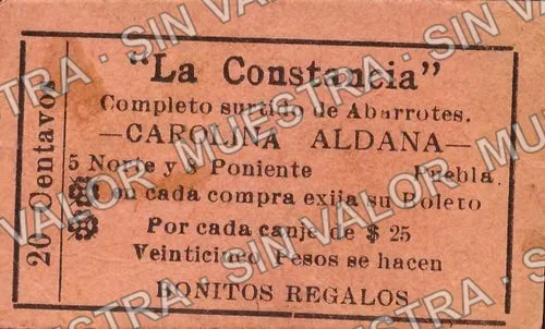 20 centavos, La Constancia (M3599), anverso (M3599 20c La Constancia)