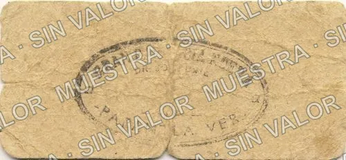 20 centavos, La Huaxteca (M4070), reverso