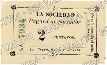 20 centavos, La Virgen (M3006), M3006 20c La Virgen, anverso
