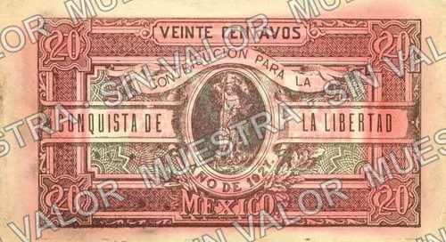 20 centavos, Liga Nacional Defensora de la Libertad Religiosa (M4361), M4361a 20c Liga Nacional Defensora de la Libertad Religiosa, anverso