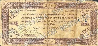 20 centavos (M4386), reverso