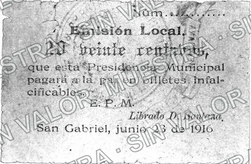 20 centavos, Presidencia Municipal (M2337), anverso
