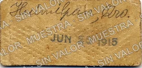 20 centavos, S. G. Cuellar (M3632), M3632 20c S. G. Cuellar, reverso