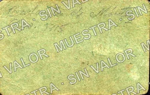 20 centavos, S. G. Cuellar (M3652), M3652 20c S. G. Cuellar, reverso