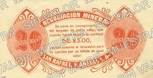 20 centavos, San Pedro Analco (M2617), reverso