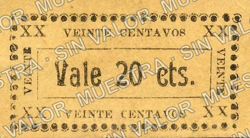 20 centavos, Santa Cruz de Galeana (M1739), M1739 20c Santa Cruz de Galeana, reverso