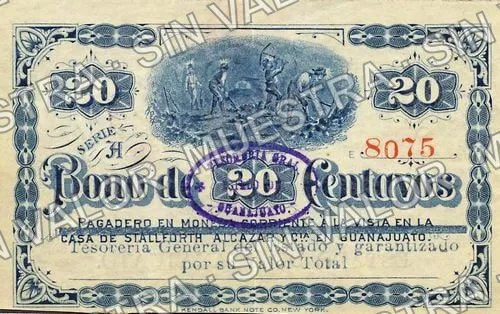 20 centavos, Stallforth, Alcazar (M1657), anverso