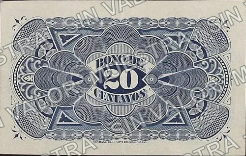 20 centavos, Stallforth, Alcazar (M721), reverso