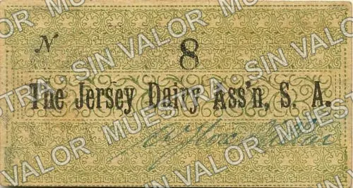 20 centavos, The Jersey Dairy Ass'n (M1440), M1440 20c The Jersey Dairy Ass'n, anverso