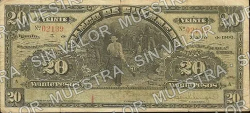 20 pesos, Banco de Guerrero (M363), M363a $20 Banco de Guerrero, anverso