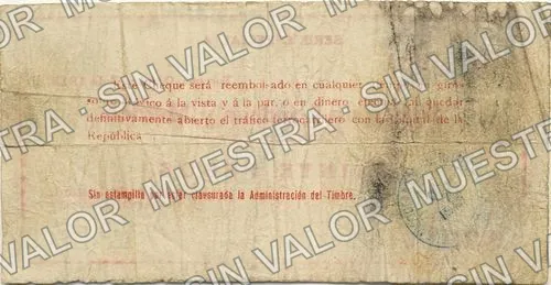20 pesos, Banco de la Laguna (M1045), reverso
