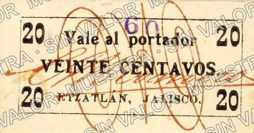 205 centavos, Crescenciano M. Romero (M2497), anverso