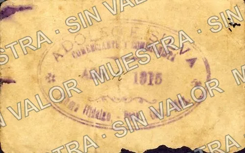 25 centavos, Aldolfo E. Silva (M3469), reverso