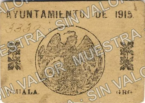 25 centavos, Ayuntamiento de 1915, Iguala (M1948), reverso (M1948b 25c Ayuntamiento de 1915, Iguala)