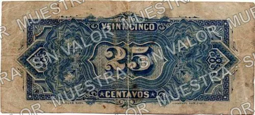 25 centavos, Banco Minero Chihuahuense (M145), M145c 25c Banco Minero Chihuahuense 1882/1880, reverso