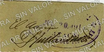 25 centavos, Cafetal "María Luisa" (M3483), reverso