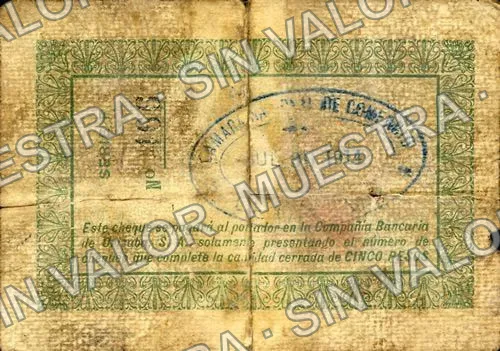 25 centavos, Cámara Nacional de Comercio (M4060), reverso