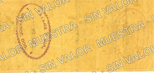 25 centavos, Cámara Nacional de Comercio (M4293), reverso