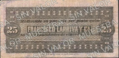 25 centavos, Compañía Minera de Batopilas (M618), M618a 25c Compañía Minera de Batopilas, reverso
