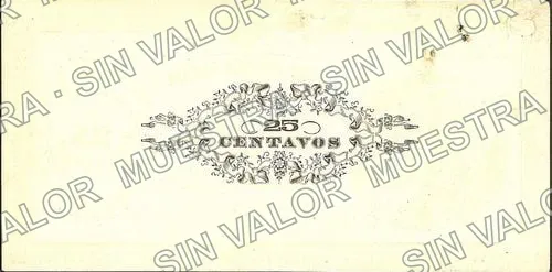 25 centavos, Compañia Minera (M676), M676 25c Compañia Minera, reverso