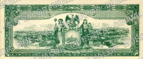 25 centavos, Estado de Sinaloa (M3781), M3781 25c Estado de Sinaloa, reverso