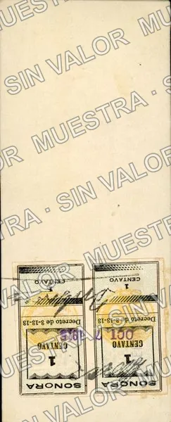 25 centavos, García y Barreras (M3849), M3849 25c García y Barreras, reverso