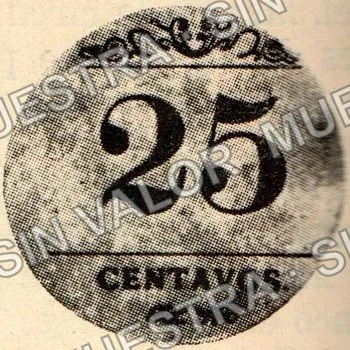 25 centavos, Hacienda de San Miguel (M2597), reverso