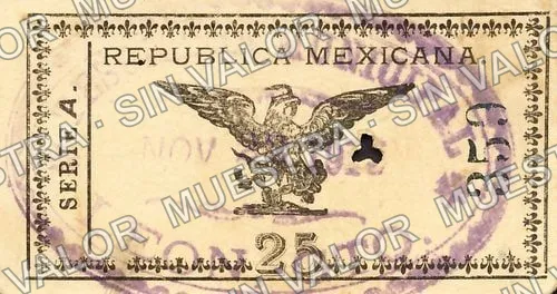 25 centavos, León (M1697), M1697 25c León, reverso
