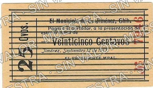 25 centavos, Municipio (M945), M945 25c Municipio, anverso