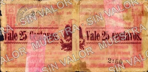 25 centavos, Presidencia Municipal (M3641), M3641 25c Presidencia Municipal, reverso