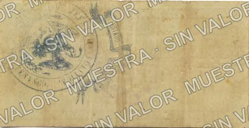 25 centavos, Presidencia Municipal, Tlaltenango (M4198), M4198b 25c Presidencia Municipal, Tlaltenango, reverso