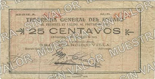 25 centavos, sábanas, Series C, small, large (M903), anverso (M903b 25c sábanas)