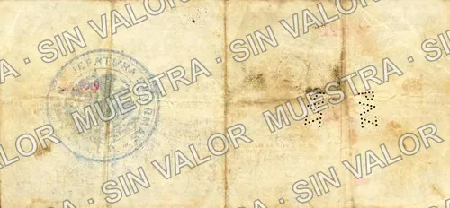 25 centavos, Santa María de la Paz (M3674), reverso