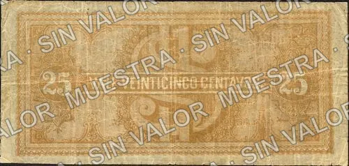25 centavos, Tienda de pago en Palmarejo (M653), M653 25c Tienda de pago en Palmarejo, reverso