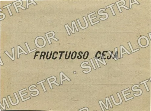3 centavos, Fructuoso Ceja (M3045), M3045a 3c Fructuoso Ceja, reverso