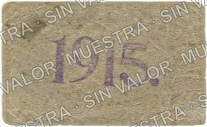3 centavos, Vicente Morelos (M3414), reverso