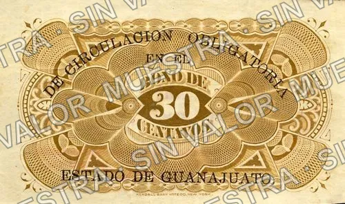 30 centavos, Stallforth, Alcazar (M1658), reverso