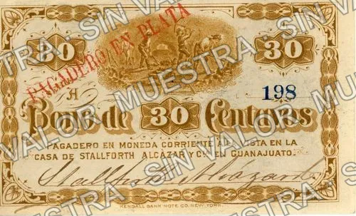 30 centavos, Stallforth, Alcazar (M722), anverso