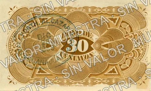 30 centavos, Stallforth, Alcazar (M722), reverso