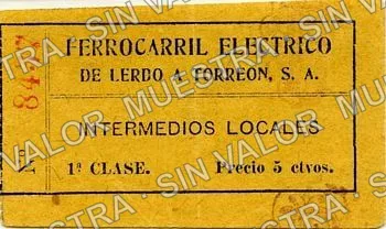 4 centavos, F. C. Elécrico de Lerdo a Torreón (M1180), anverso (M1180.5 5c F. C. Elécrico de Lerdo a Torreón)